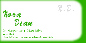 nora dian business card